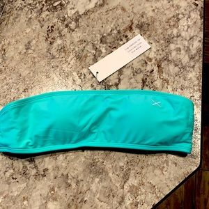 Teal boutine LA strapless bikini top